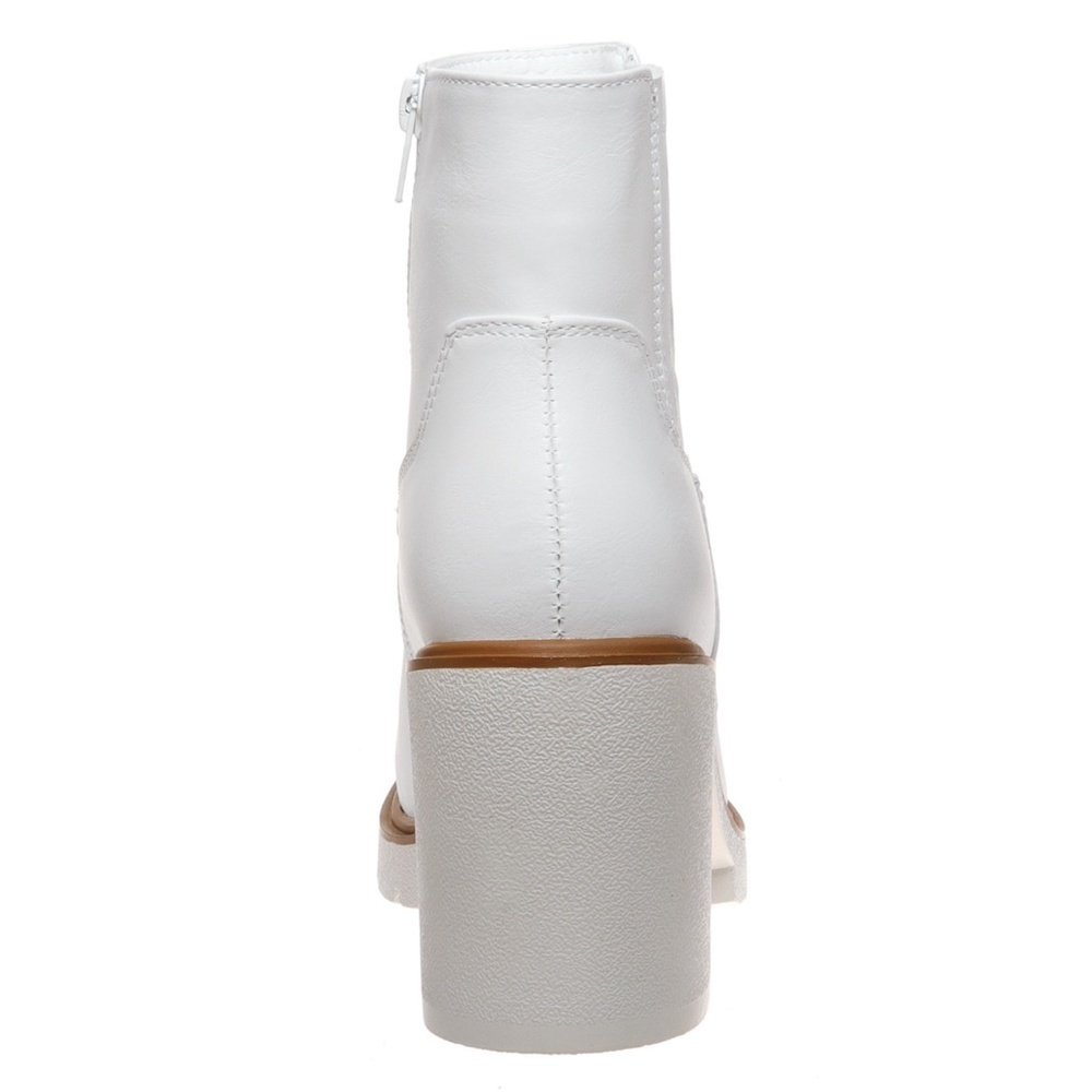 Clearance White Chelsea Platform Lug Sole Booties size 8.5 - Picture 4 of 4